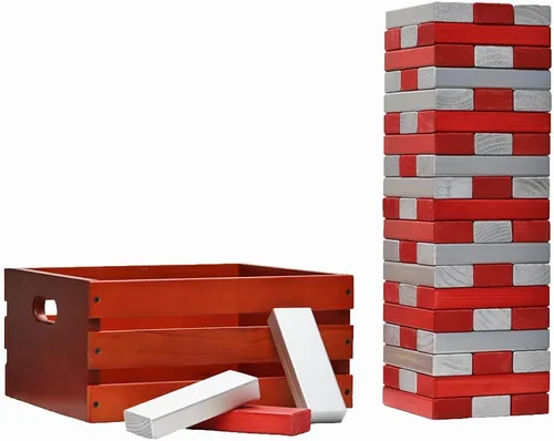 Miniatura 38 de Tailgating Pros Maderas gigantes de primera calidad con caja manchada: ¡elige los colores de tu equipo! Juego gigante para patio al aire libre