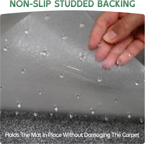 Miniatura 4 de Tapete para silla de oficina para alfombra, tapete grueso transparente para silla de escritorio para alfombras, tapetes de plástico para sillas