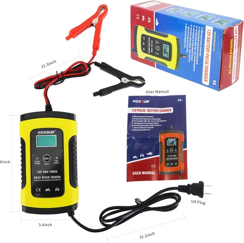 Miniatura 3 de Mantenedor de cargador de batería inteligente automotriz de 12 V y 5 amperios para automóvil, motocicleta, RV, SUV, cortacésped, barco, RV, SUV, ATV