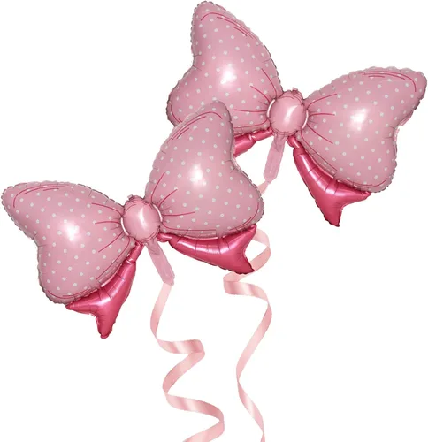 Miniatura 6 de Globo de papel de aluminio con forma de pajarita de 36 pulgadas, enorme globo azul con forma de moño para baby shower, boda, decoración de fiestas
