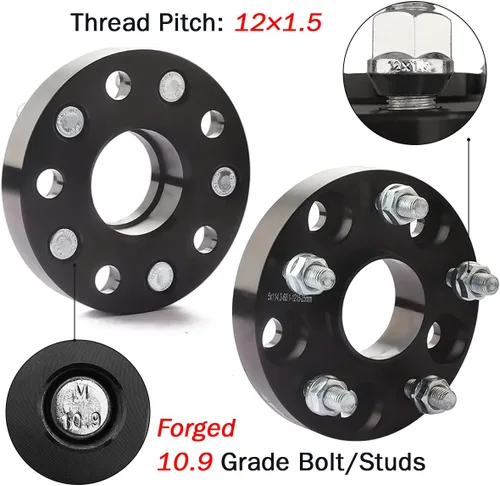 Miniatura 3 de GAsupply 1" 5x4.5 Espaciadores centrados de rueda Hubcentric 25mm 5x114.3 60.1mm de orificio de buje 12x1.5 pernos, para Toyota Tacoma 2WD X-Runner