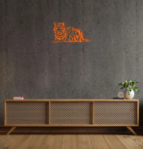 Miniatura 4 de Tiger Wall Decals Vinyl Decal Wild Cat Animal Home Art Decor Removable Stylish Sticker Mural Unique Design for Any Room tk7
