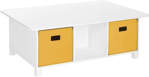 Miniatura 13 de RiverRidge Home RiverRidge - Mesa de actividades, color blanco con cubos de coral
