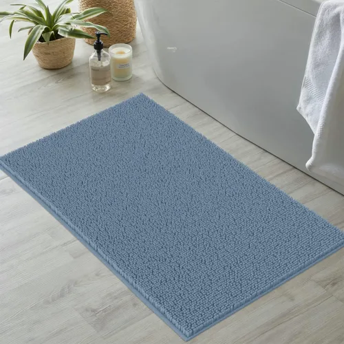 Miniatura 56 de LuxUrux Tapete de microfibra afelpada, de felpilla extrasuave, pelo largo de 1 pulgada, muy absorbente, para baño o ducha, lavar y secar a máquina