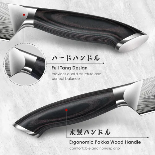 Miniatura 4 de SHAN ZU - Cuchillo para carne de 12 pulgadas en acero en polvo, cuchillo de trinchar para cortar carne, pavo y barbacoa, cuchillos de rebanar