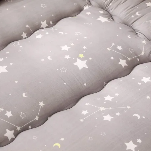 Miniatura 3 de MAXYOYO Colchón de Futón Japonés Constelación Gris, Tapete de Tatami Portátil Tapete de Camping Almohadilla para Dormir para Niños Plegable