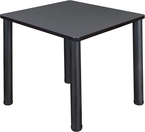 Miniatura 19 de Regency Kee - Mesa cuadrada pequeña para sala de descanso de 30 pulgadas, parte superior de cerezo, patas negras