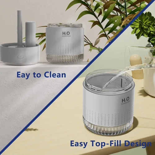 Miniatura 8 de SZO Mini humidificador portátil, humidificador personal de niebla fría USB de 16.9 fl oz para dormitorio, oficina, escritorio de viaje, silencioso