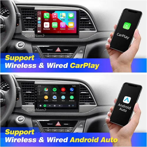 Miniatura 2 de para Elantra 2016 2017 2018 Android pantalla táctil compatible con Carplay inalámbrico Android Auto, radio de coche estéreo Bluetooth navegación