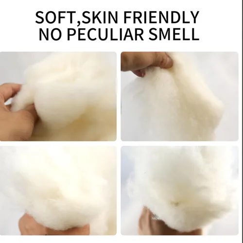 Miniatura 8 de Relleno de lana natural para animales de peluche, relleno de bateo de lana 100% orgánica para almohadas, cojines, fieltro, costura, ultra suave e