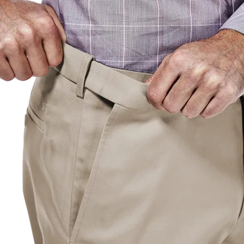 Miniatura 4 de Haggar Men's Premium No Iron Khaki Classic Fit Expandable Waist Flat Front Pant Reg. and Big & Tall Sizes