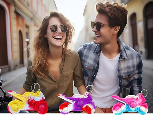 Miniatura 5 de Paquete de 30 mini juguetes sensoriales a granel para aliviar la ansiedad, regalos de fiesta para el aula, formas de motocicleta deportiva