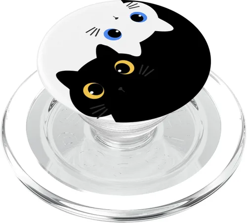 Yin Yang Yoga Zen Cute Cats – Regalo de yoga para gatitos y gatos PopSockets PopGrip: agarre intercambiable para teléfonos y tabletas PopSockets