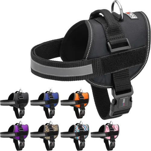 Miniatura 25 de Dogline Arnés para perro, chaleco reflectante ajustable sin tirones con asa para caminar, entrenar, transpirable, arnés sin estrangulamiento