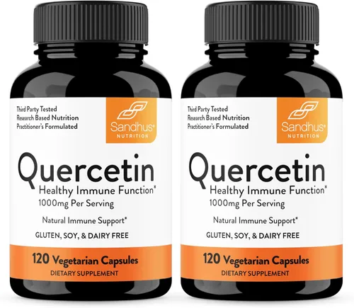 Miniatura 12 de Sandhu - Suplemento de quercetina con bromelina, complejo de quercetina y bioflavonoides, para refuerzo inmunitario y la salud respiratoria, 1,000