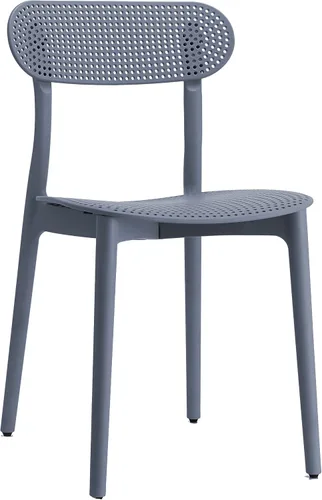 Miniatura 2 de Silla moderna Zuho para interiores y exteriores (2, gris ancla)