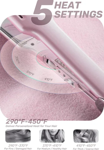 Miniatura 6 de ROSILY Plancha plana Nano Titanium Plancha de pelo de 1.75 pulgadas de ancho, doble voltaje 100-240 V, temperatura ajustable adecuada para todo