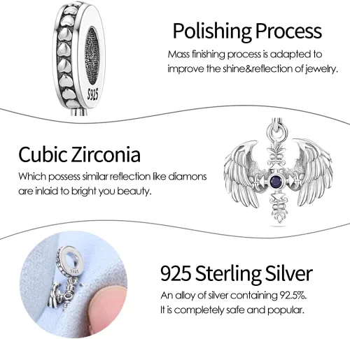 Miniatura 2 de Dije clásico para mujer, pulsera de plata de ley 925, regalo de cuentas, se puede combinar con mujeres y niñas
