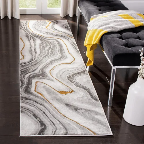 Miniatura 20 de SAFAVIEH Craft Collection - Alfombra decorativa, 2'3" x 4', azul y gris, diseño abstracto moderno, no desprende pelusa y de fácil cuidado, ideal