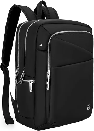 Miniatura 9 de Swissdigital SD1006F-02 - Mochila de viaje con puerto de carga USB, se adapta a mochilas de computadora escolar de 15.6 pulgadas para trabajo y Gris