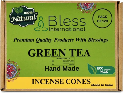 Miniatura 38 de Bless International Conos de incienso 100% naturales de lavanda hechos a mano, sumergidos a mano, libres de químicos orgánicos para purificación