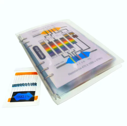 Miniatura 3 de EEEEE 61 valores (paquete de 1095) 1% 0.25w Kit de libro de resistencias, 1Ω-10MΩ RoHS compatible para Arduino, Juego de resistencias surtidas