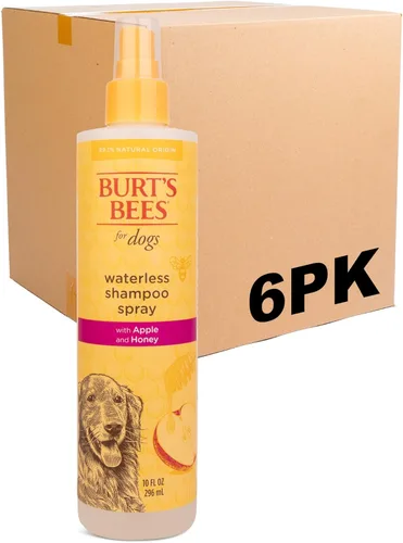 Burt's Bees for Pets Champú en aerosol sin agua para perros, manzana y miel, champú seco sin enjuague para todos los perros y cachorros, pH