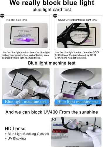 Miniatura 3 de OCCI CHIARI Lentes de lectura anti luz azul para mujeres, lectores de moda, protección UV 0 1.0 1.5 2 2.5 3 3.5 4.0 5.0 6.0 (Demi, 2.5)