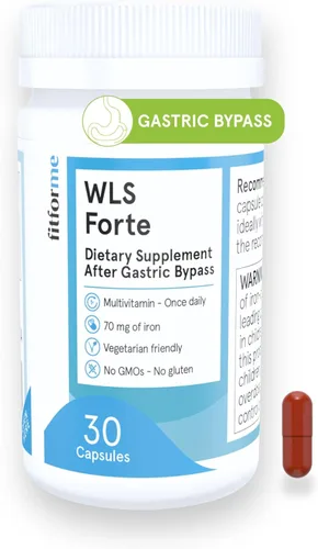 FitForMe Multivitamínico bariátrico con hierro, diseñado para cirugía de bypass gástrico – cápsula de un día, suministro para 30 días, cápsula WLS