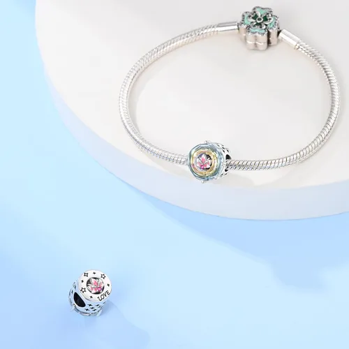 Miniatura 106 de KUNSIR Los abalorios se adaptan a pulseras Pandora para mujer, plata de ley 925, cuentas colgantes de joyería para niñas, dijes de feliz cumpleaños