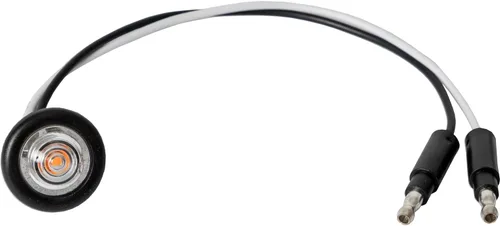 Miniatura 2 de Buyers Products 5623443 - Luz de separación de marcador redondo, 1 LED ámbar con lente transparente y balas macho, 12 V CC, 0,25 W, iluminación
