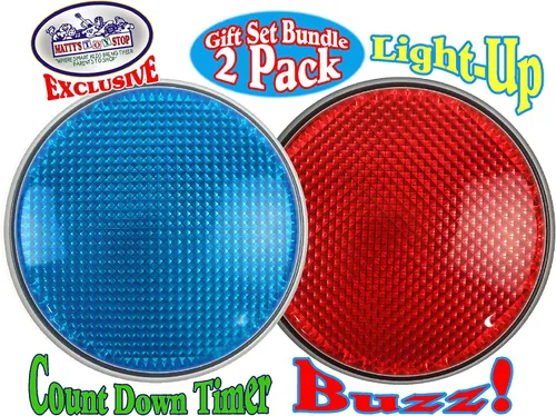 Miniatura 3 de Matty's Toy Stop Luces y sonidos electrónico 3 modos rojo y azul juego de respuesta zumbador y temporizador de cuenta regresiva paquete de regalo