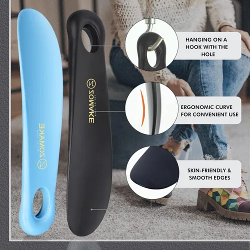 Miniatura 4 de ZOMAKE Bocina de plástico para zapatos, bocinas de viaje para hombres, mujeres, personas mayores y niños - Cuchara para zapatos - Ayudante