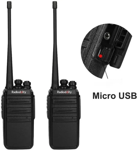 Miniatura 2 de Radioddity GA-2S Walkie Talkies de largo alcance para adultos, radio bidireccional UHF recargable con carga micro USB + auricular acústico de aire