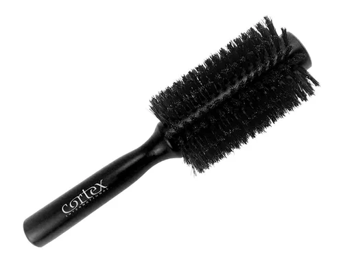 Cortex Professional Cepillo de pelo de cerdas naturales, negro, 2.75 pulgadas, para hombres y mujeres, para secar todo tipo de cabello, fino y