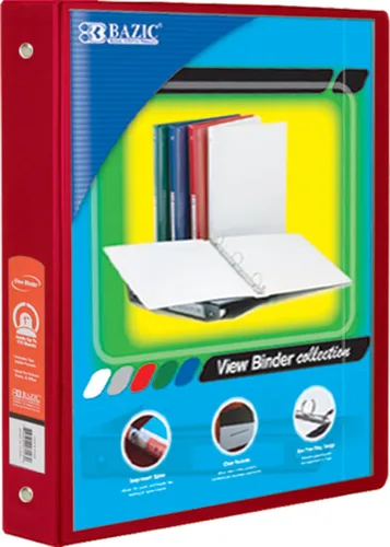 Miniatura 3 de BAZIC - Carpeta azul de 3 anillas de 1.5 pulgadas con 2 bolsillos