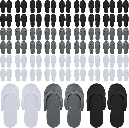 Miniatura 7 de Mepase 90 pares de pantuflas Pedi desechables de espuma a granel spa pedicura sandalias para invitados, mujeres y hombres, suministros de fiesta