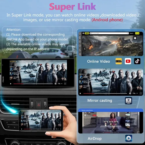 Miniatura 3 de CARPURIDE W903 Carplay portátil y Android Auto con cámara de salpicadero, pantalla HD IPS de 9.3 pulgadas, cámara frontal 4K y trasera 1080P