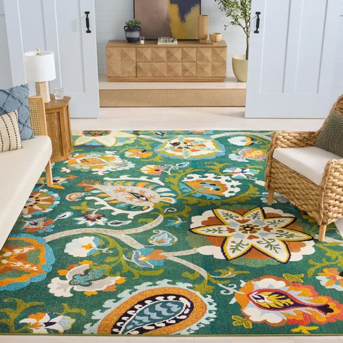 Miniatura 14 de SAFAVIEH Colección Monaco - Alfombra para pasillo, 2.2 x 6 pies, color marfil y multicolor, diseño floral bohemio, no desprende pelusa y de fácil