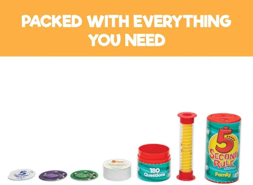 Miniatura 5 de 5 Second Rule Family Edition (Mini Tube) - Juego de cartas de preguntas simples para diversión familiar, fiesta, niños, viajes, noche