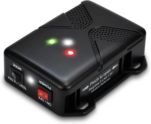 Miniatura 3 de Repelente de roedores para debajo del capó, funciona con pilas, ultrasónico y luz estroboscópica, disuasorio de ratones y ratas para motores