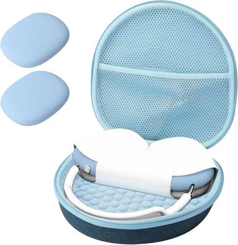 Miniatura 15 de ProCase Estuche Rígido para AirPods Max, Estuche de Viaje Portátil para Auriculares con Cubierta de Silicona para Almohadillas y Bolsillo de Malla