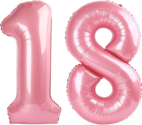 Miniatura 256 de Globos de números de 5 globos de 40 pulgadas, decoraciones de cumpleaños azules para niños y niñas, globos de números azul marino grandes