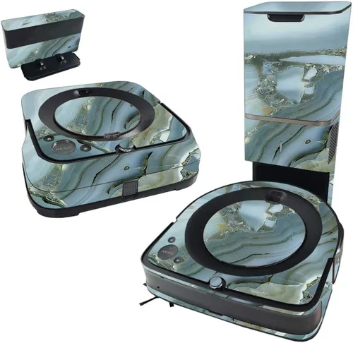 Miniatura 13 de MightySkins Skin compatible con iRobot Roomba s9+ Vacuum & Braava Jet m6 Bundle – Mármol ámbar, cubierta de vinilo duradera y única Fácil