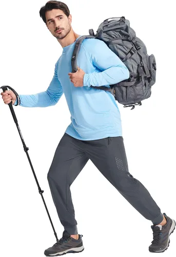 Miniatura 6 de Men's Lightweight Hiking Pants Breathable Quick Dry Fit Camping Fishing Running Athletic Active Jogger Pants