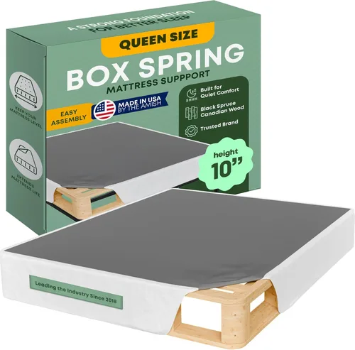 Miniatura 22 de Greaton, 10” Twin Box Spring Only for Twin Size Bed – Amish-Made in The USA – Solid Wood Mattress Foundation with Stable & Quiet Support