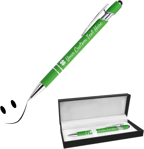 Miniatura 16 de Bolígrafos personalizados con lápiz capacitivo, bolígrafos grabados personalizados, impresos con tu logotipo o mensaje para Navidad, graduación
