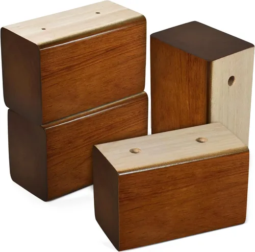 Miniatura 11 de Elevadores de madera (negro, 2 pulgadas)