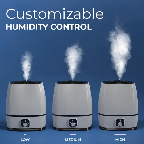 Miniatura 2 de Everlasting Comfort Humidificadores de 6L para Dormitorio, Silenciosos, Tiempo de Funcionamiento de 50 Horas, Sin Filtro, Humidificador de Niebla