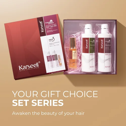Miniatura 3 de Karseell Conjunto de Tratamiento Capilar de Colágeno para el Cuidado del Cabello, Champú y Acondicionador con Aceite para Cabello Seco Dañado Todos